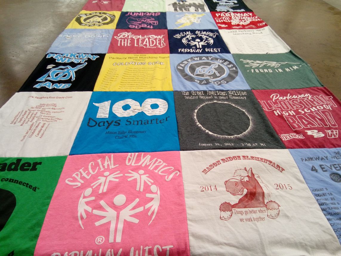T-shirt quilt from parkway west high school, mason ridge elementary by Sohyee from MO