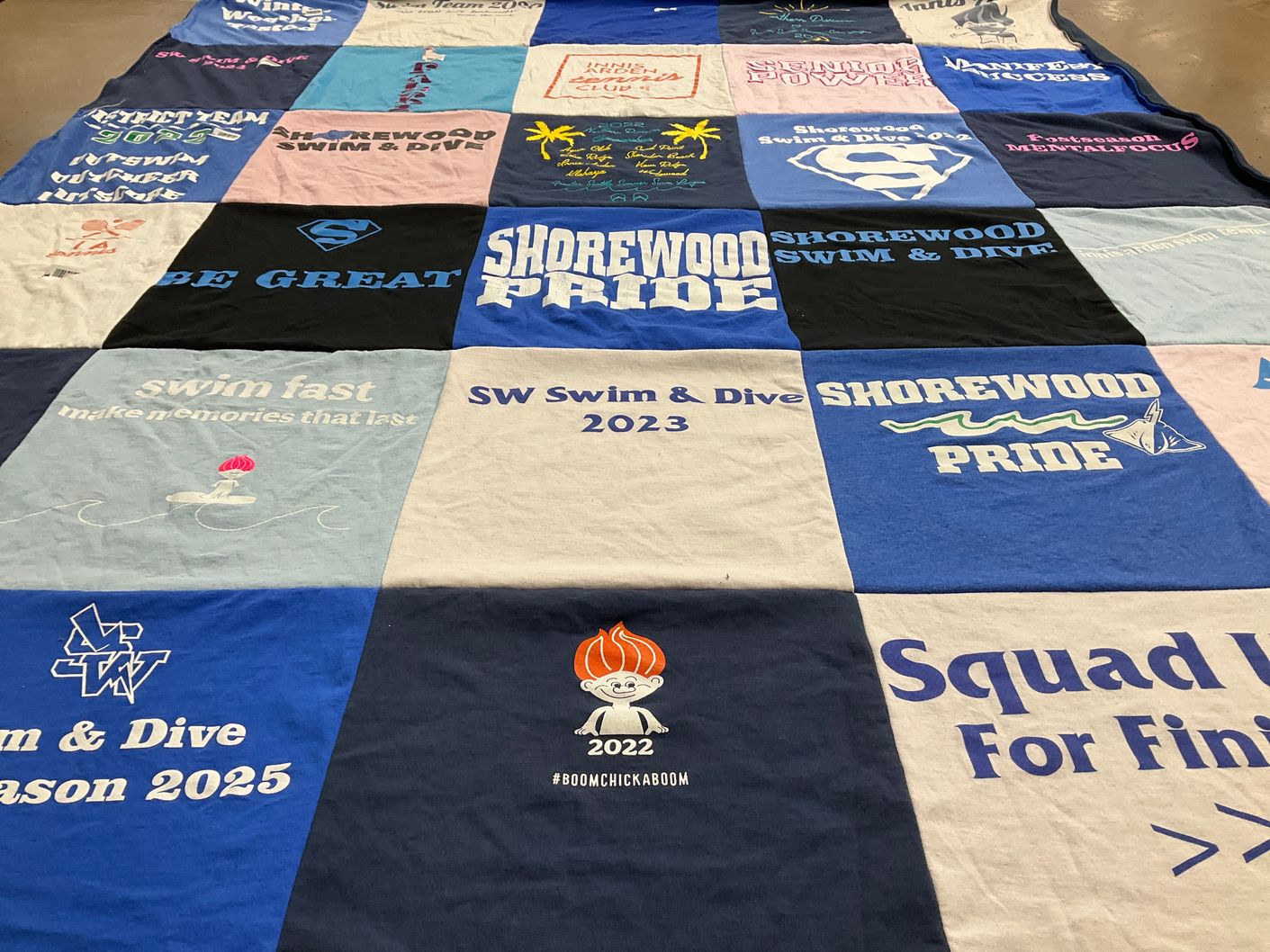 T-shirt quilt from shorewood high school by Heather from WA