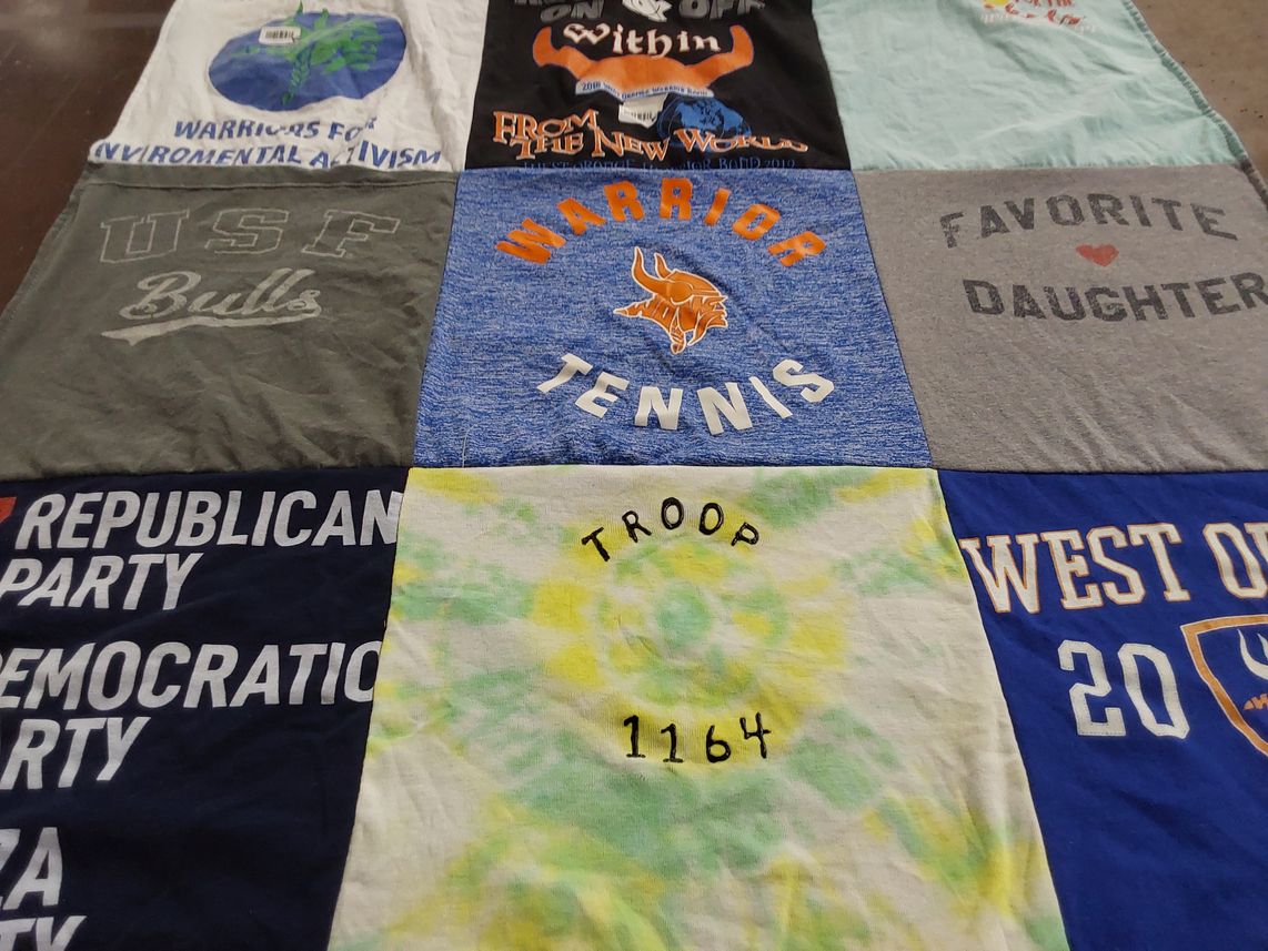 T-shirt quilt from university of south florida by Marcy from FL