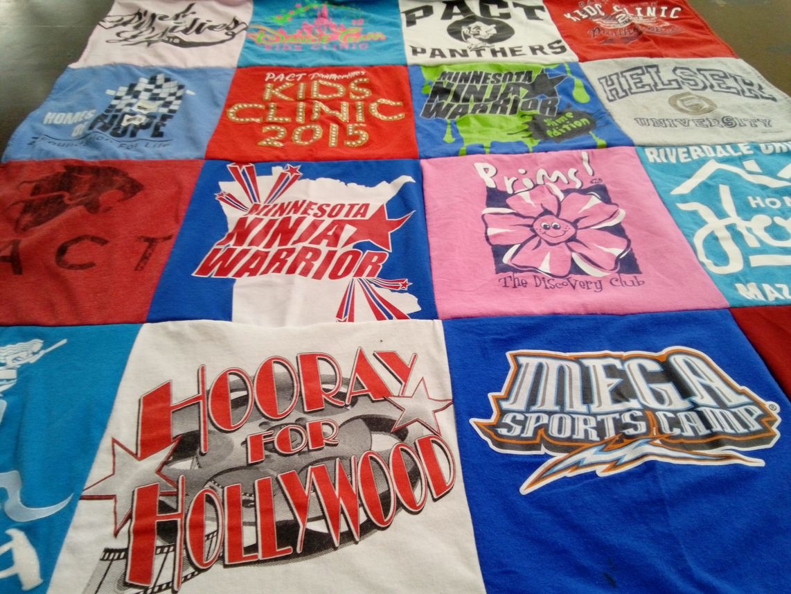 T-shirt quilt featuring minnesota ninja warrior by Christina from MN