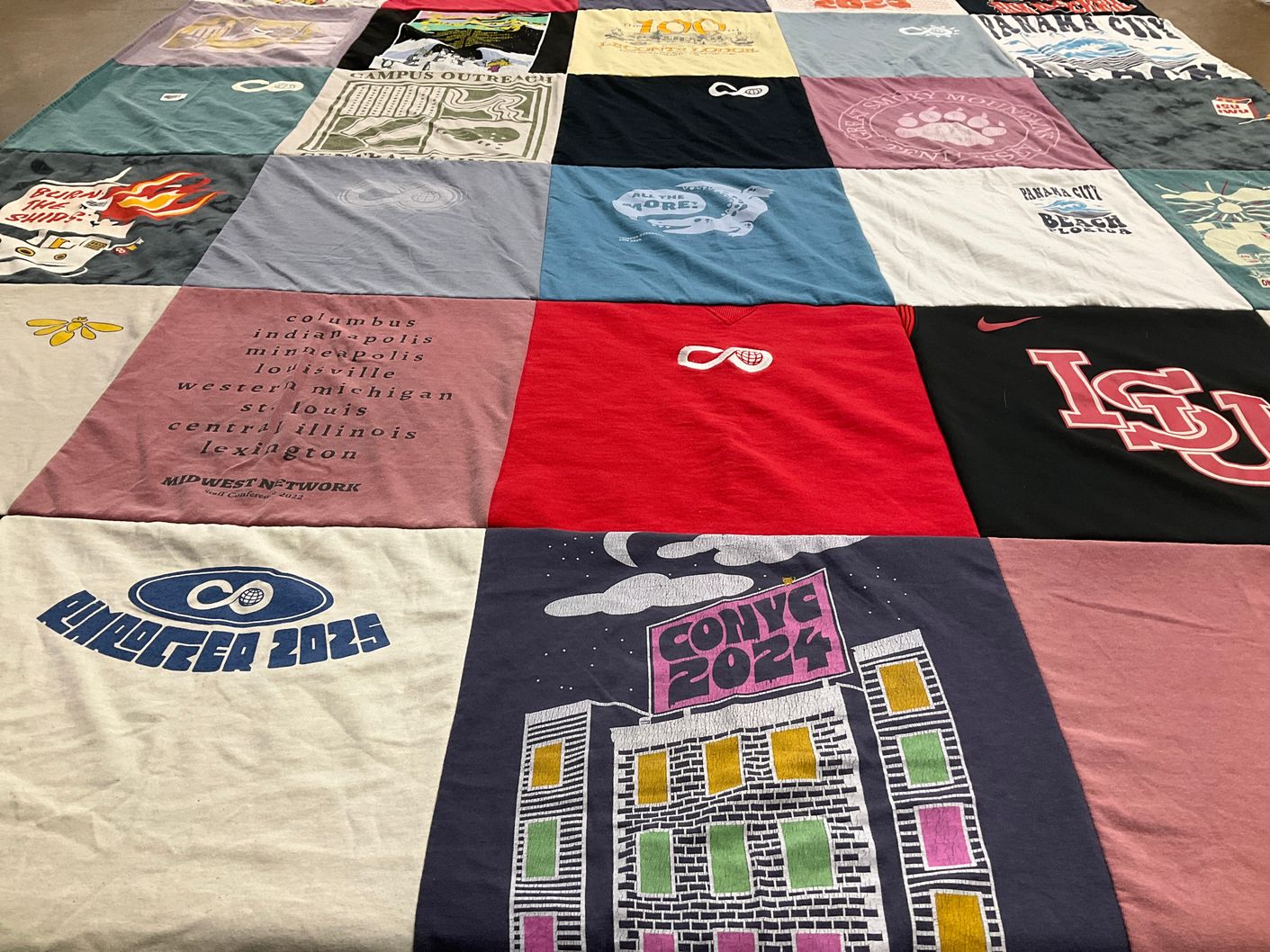 T-shirt quilt from louisiana state university by Madison from IL