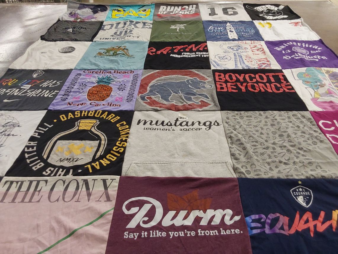 T-shirt quilt featuring women's soccer team by Robin from NC