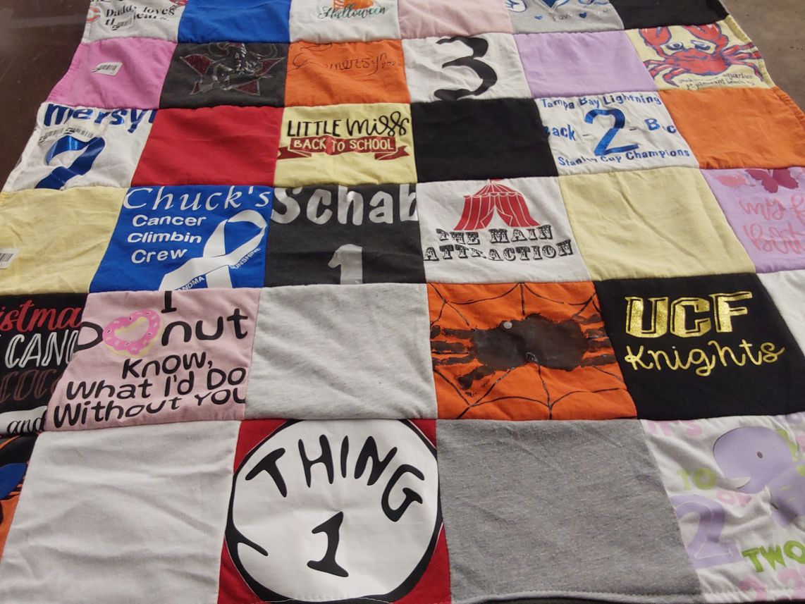 T-shirt quilt from university of central florida by Breann from FL