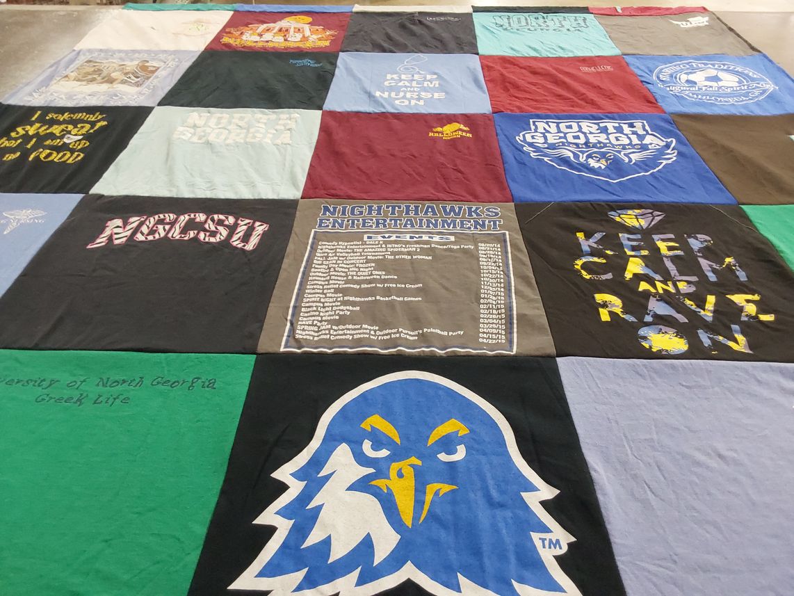 T-shirt quilt featuring north georgia nighthawks by Amelia from GA