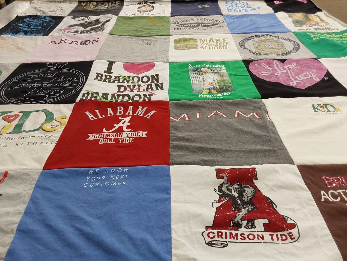 T-shirt quilt featuring alabama crimson tide by Karen from GA