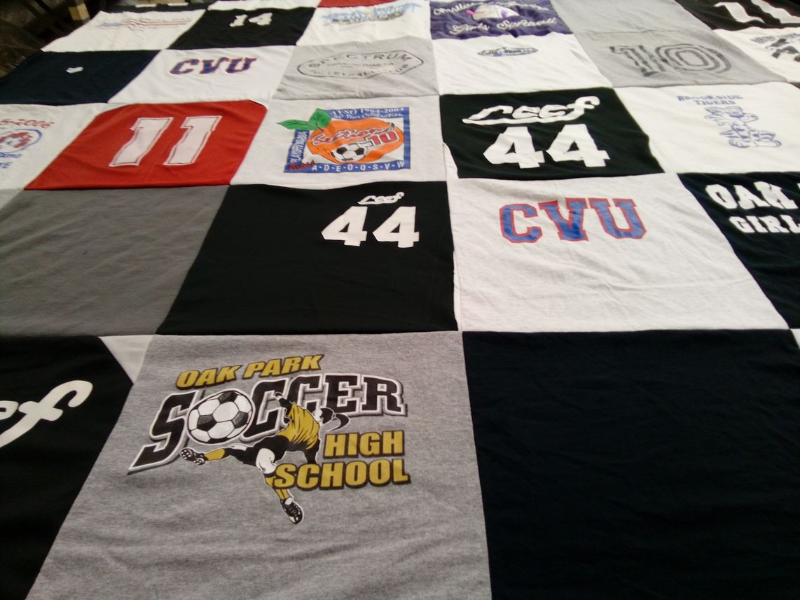 T-shirt quilt from oak park high school by Nancy from CA