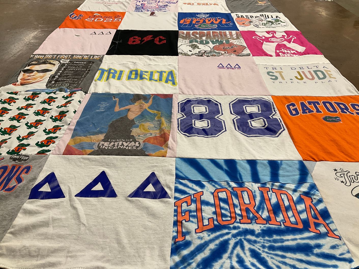 T-shirt quilt from university of florida by Lori from FL