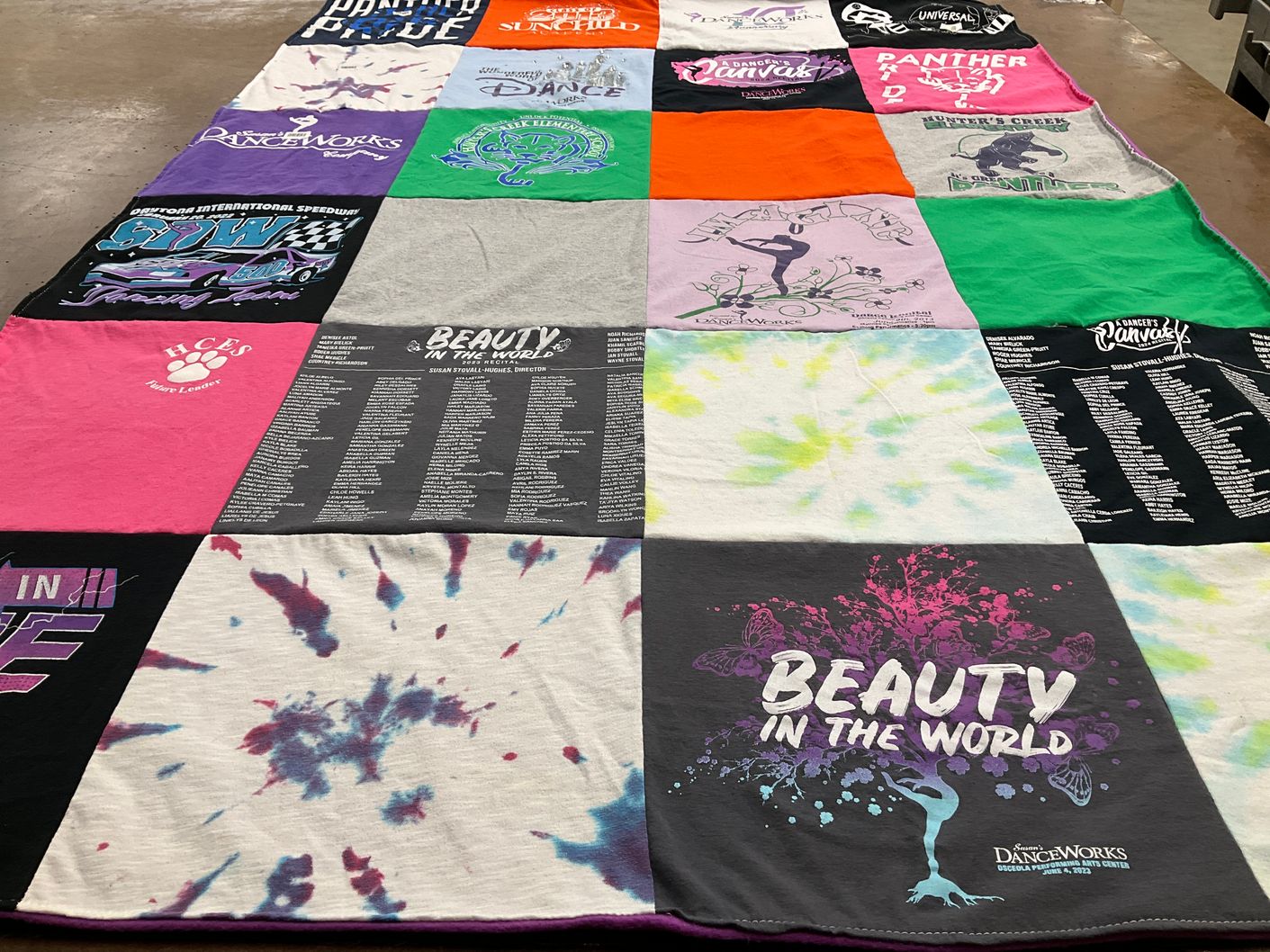 T-shirt quilt featuring panther, hunter's creek by Stacie from FL