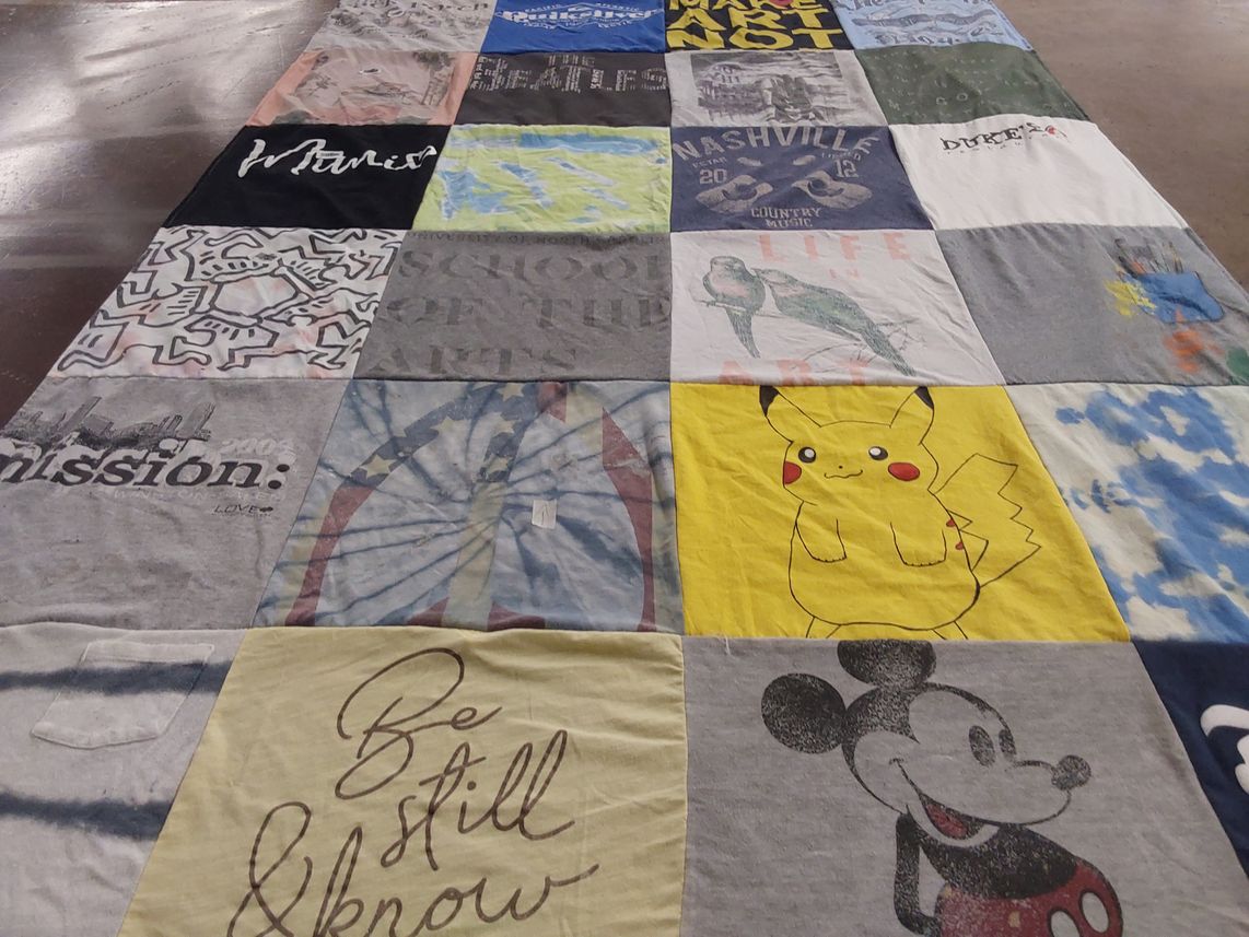 T-shirt quilt from duke university by Laura from NC