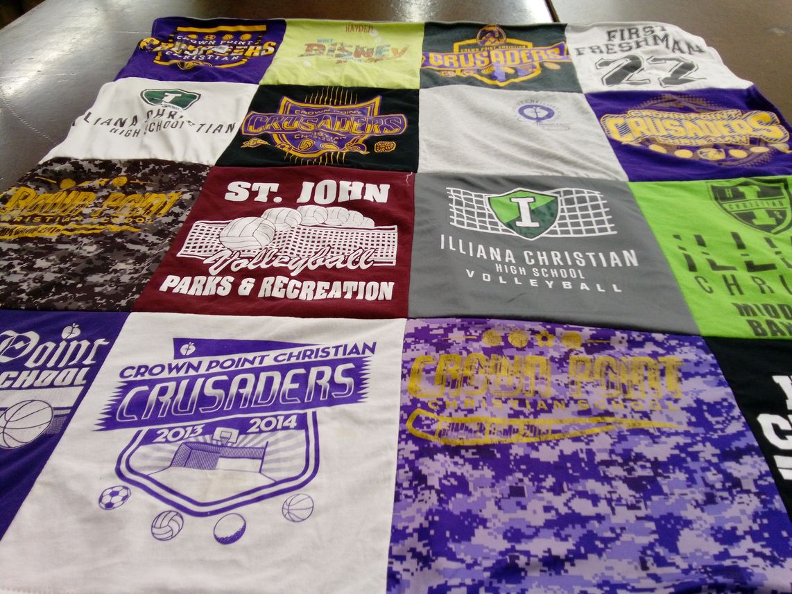 T-shirt quilt from crown point christian high school, illiana christian high school by Shannon from IN