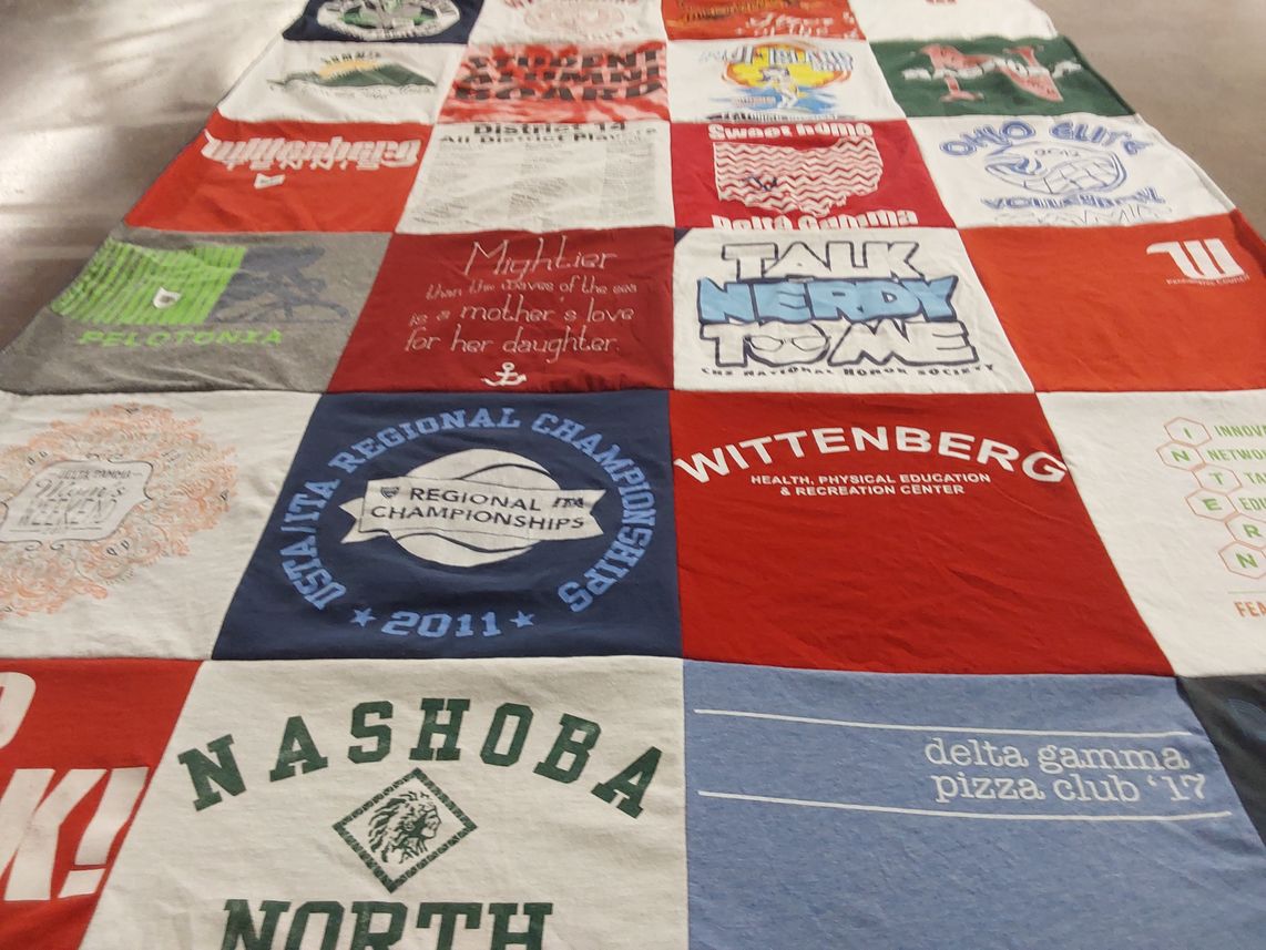 T-shirt quilt featuring nashoba north by Lisa from OH