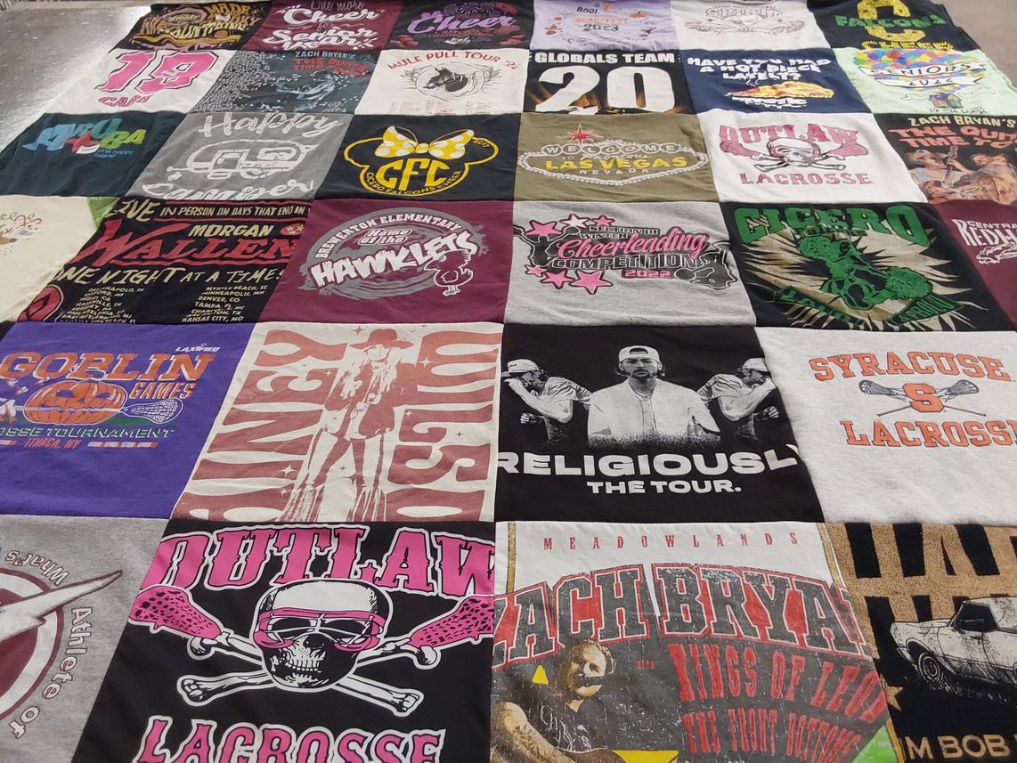T-shirt quilt featuring syracuse lacrosse by Mia from NY