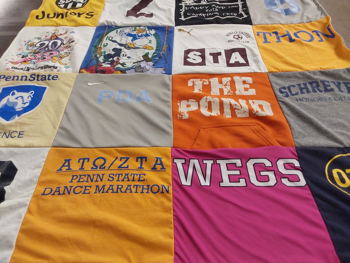 T-shirt quilt from penn state university by Laura from NJ