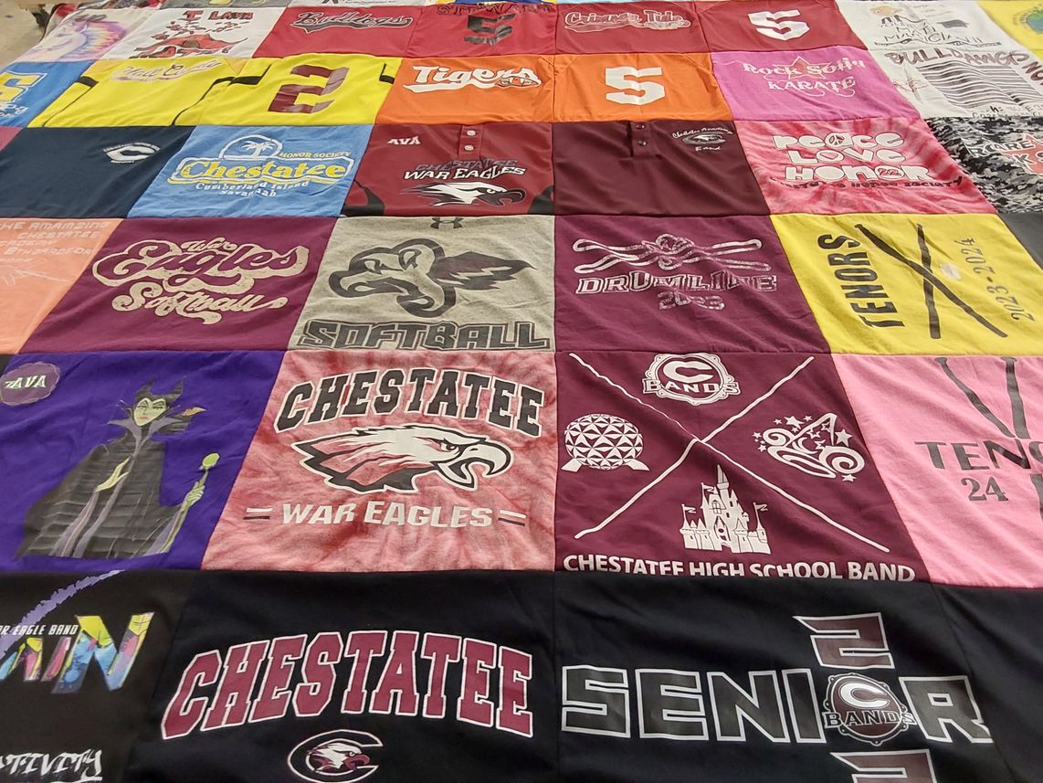 T-shirt quilt from chesatee high school by Amanda from GA
