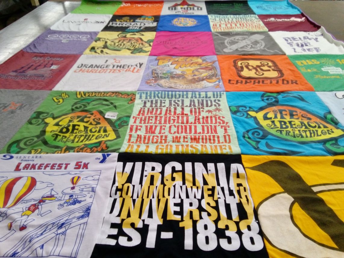 T-shirt quilt from virginia commonwealth university by Valerie from VA