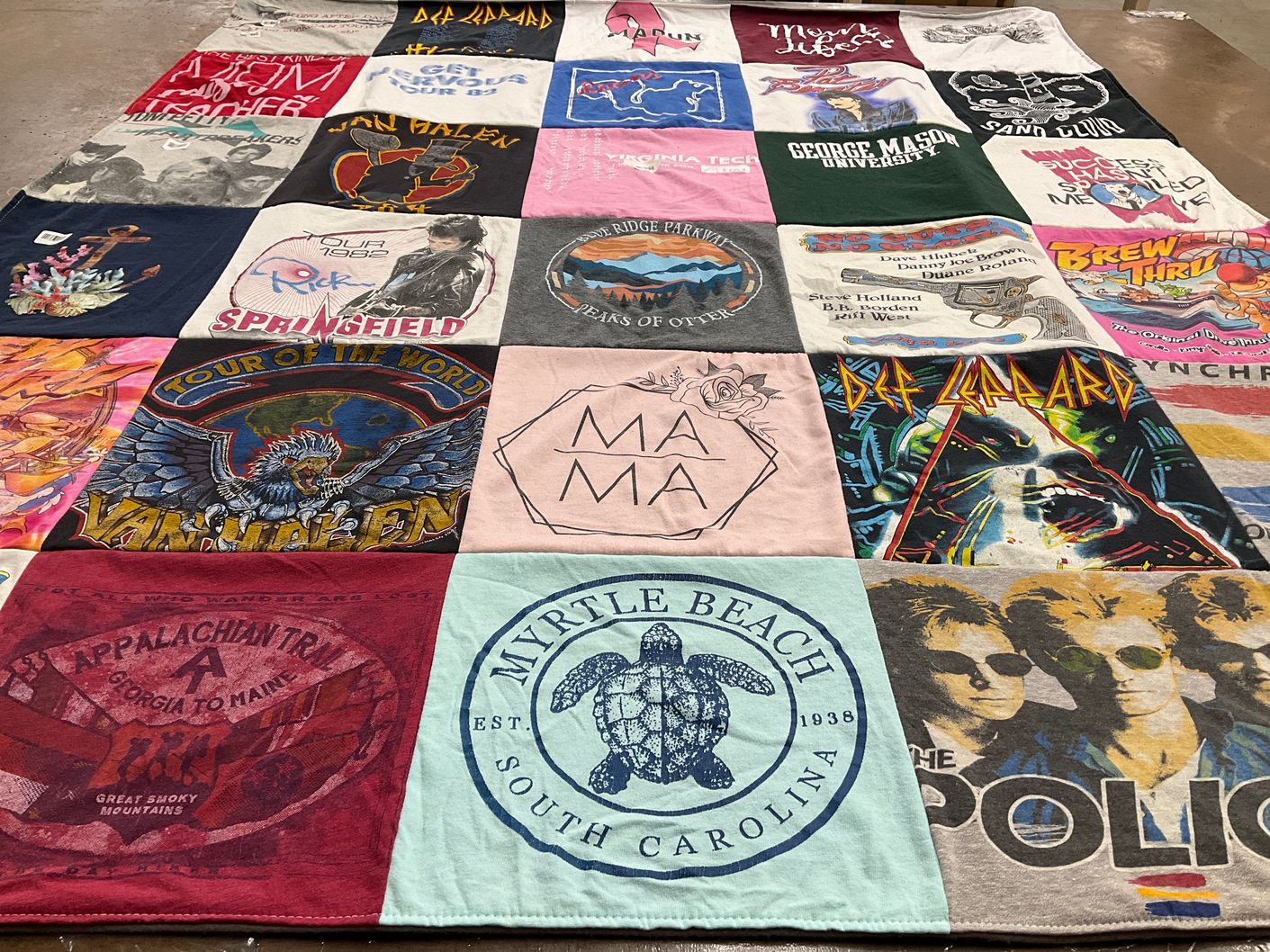 T-shirt quilt from george mason university by Valerie from VA