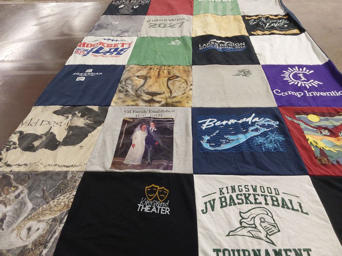 T-shirt quilt featuring kingswood junior varsity basketball by Margaret from NH