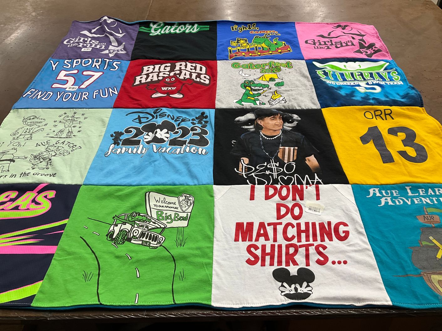T-shirt quilt from western kentucky university by Aquila from TX