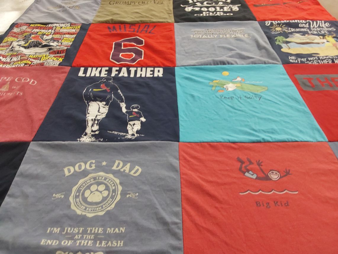T-shirt quilt featuring st. louis cardinals by Donna from FL