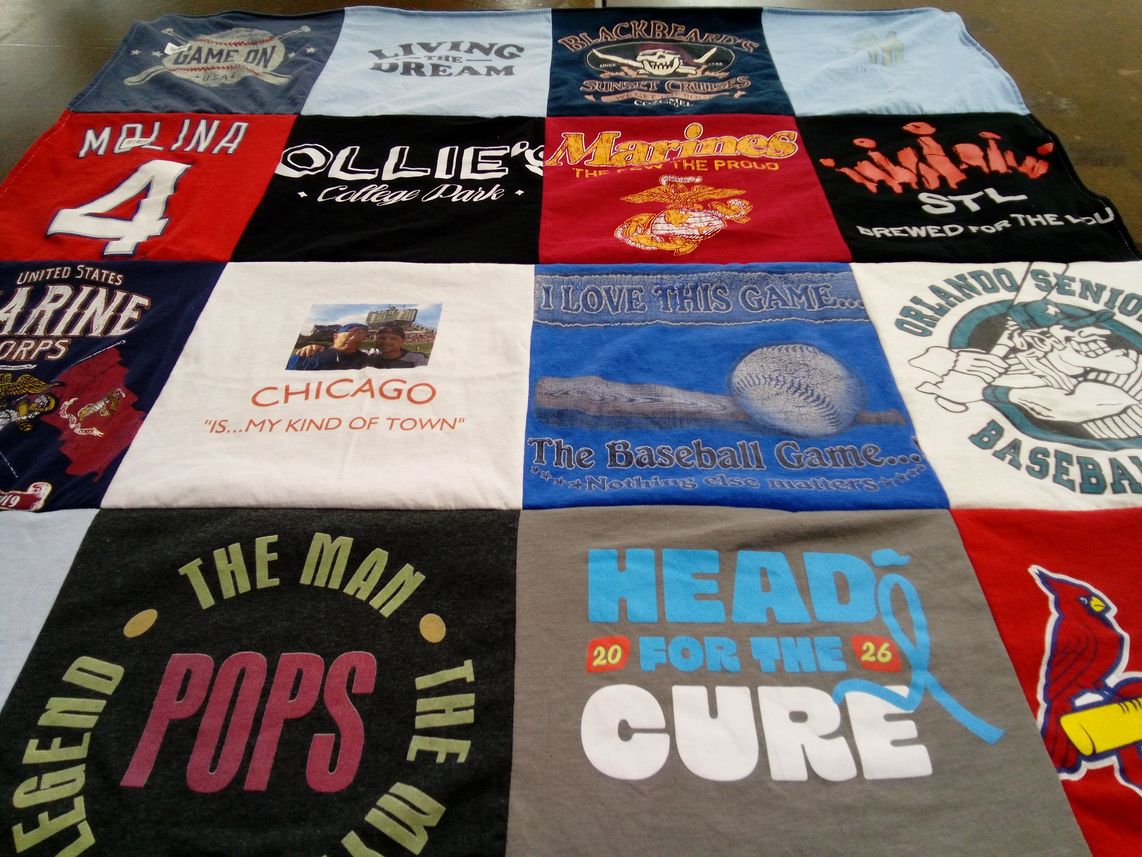 T-shirt quilt featuring orlando senior baseball, st louis cardinals by Donna from FL