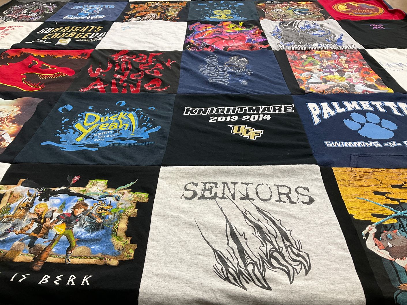 T-shirt quilt featuring university of central florida swimming by Anna from FL