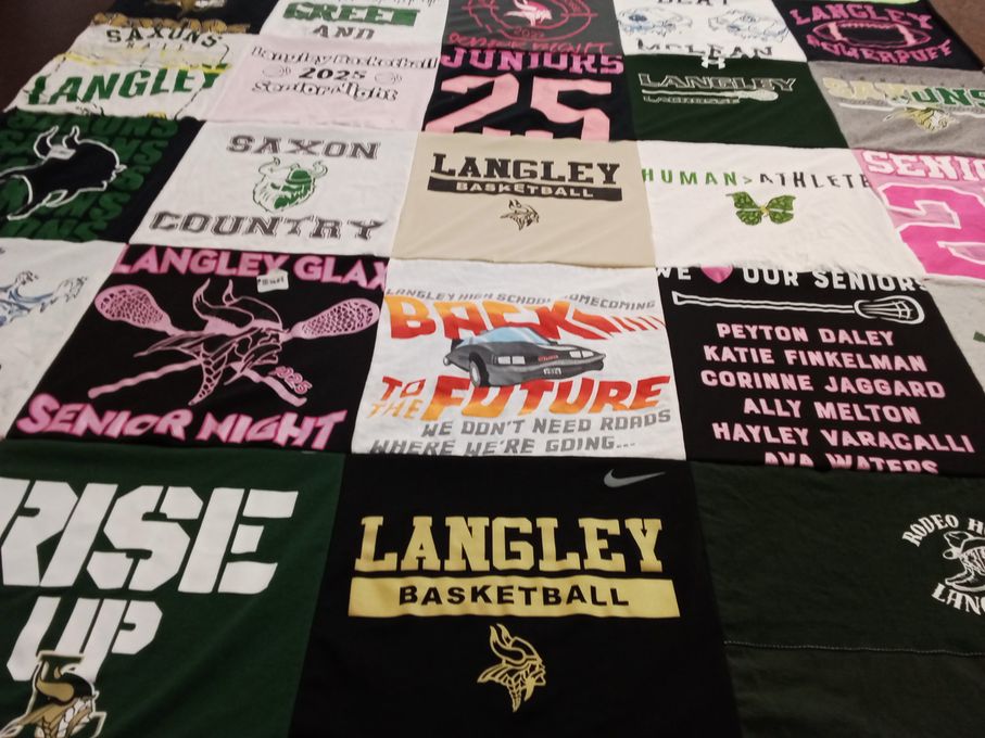 T-shirt quilt featuring langley basketball by Marisa from VA