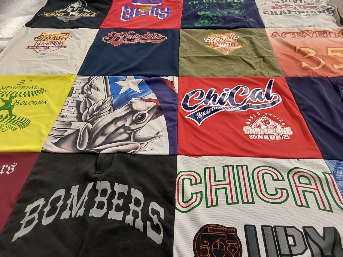 T-shirt quilt featuring chical baseball club by Erick from TX