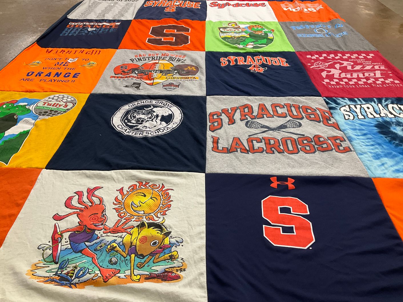 T-shirt quilt featuring syracuse university lacrosse by Stephanie from SC