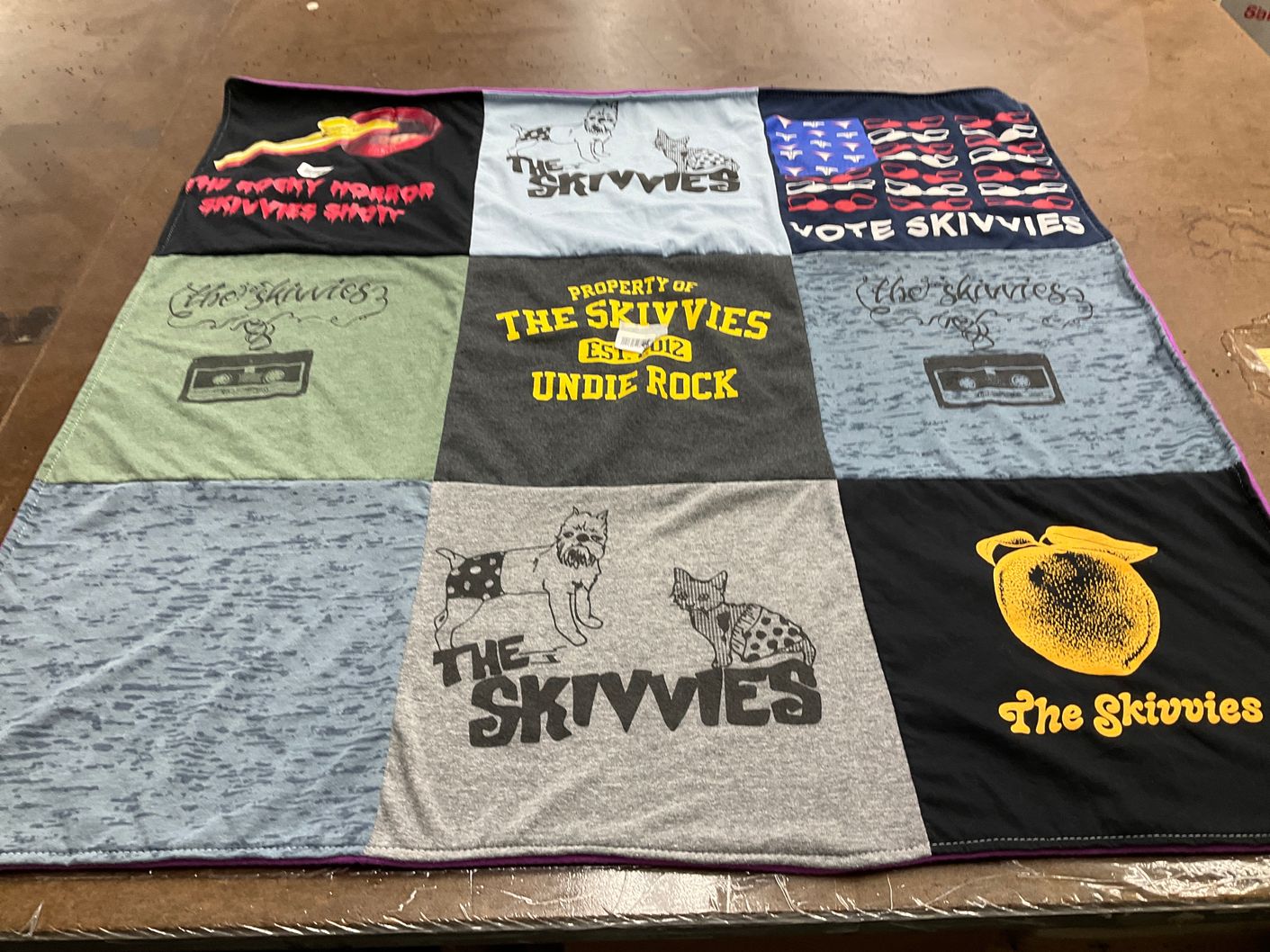 T-shirt quilt with music, performance themes by Nick from NY