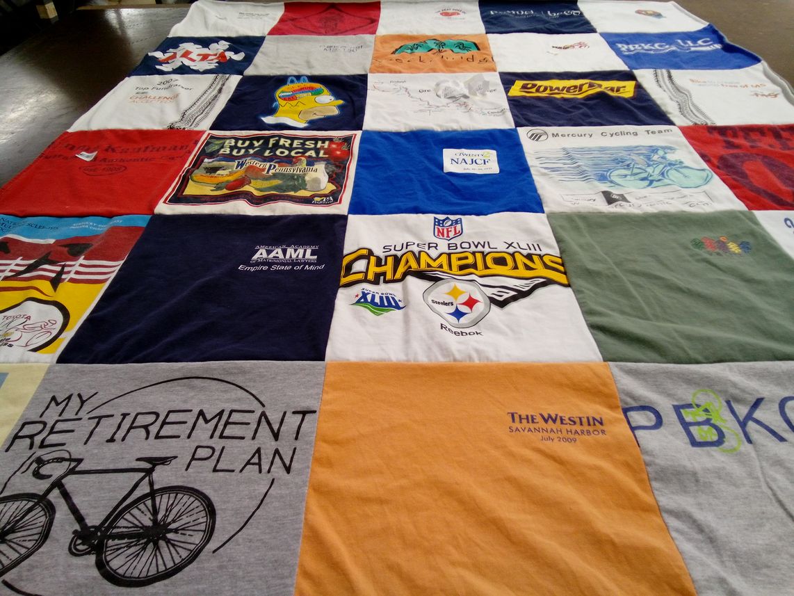 T-shirt quilt featuring pittsburgh steelers by David from PA