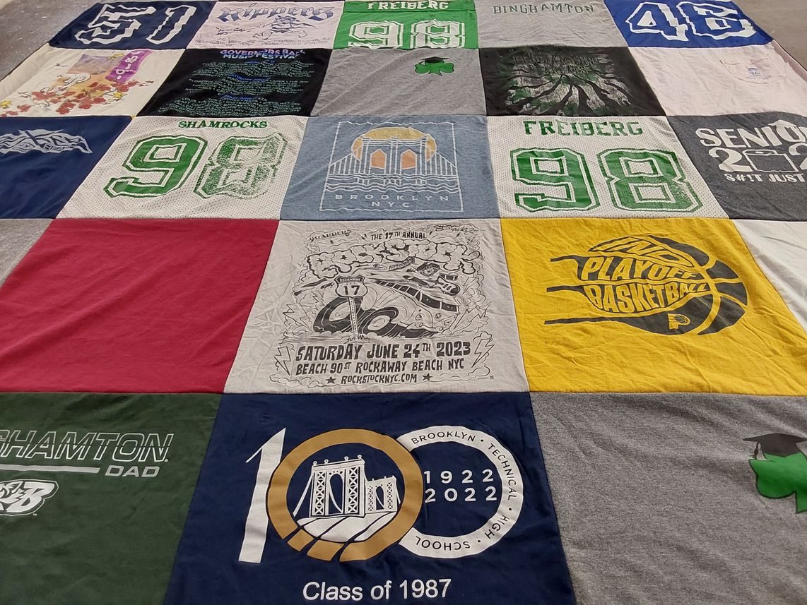 T-shirt quilt from brooklyn technical high school by Stacey from NY