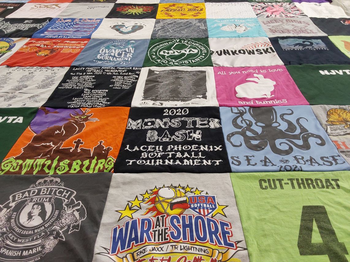 T-shirt quilt featuring lacey phoenix softball by Cassandra from NJ