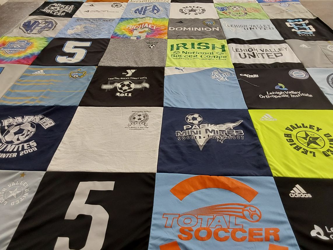 T-shirt quilt featuring lehigh valley united, parker unites by April from PA