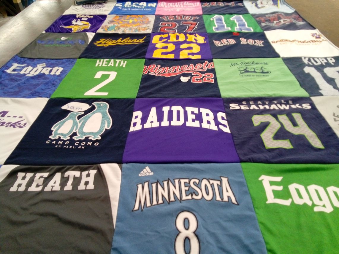 T-shirt quilt featuring seattle seahawks by Ann from MN