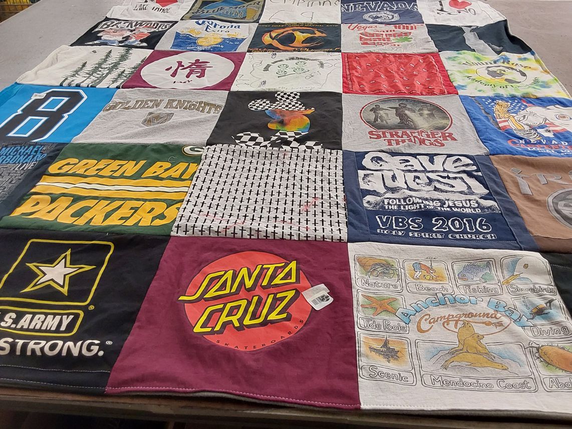 T-shirt quilt featuring green bay packers by Michelle from NV