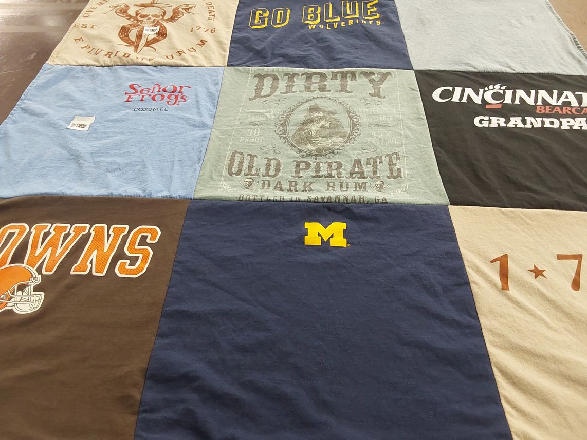 T-shirt quilt featuring cleveland browns by Kari from OH