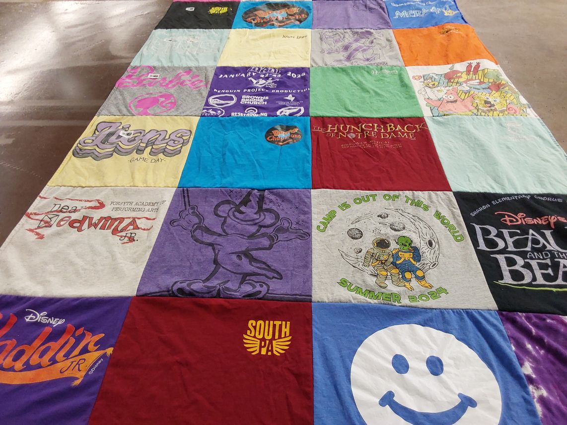 T-shirt quilt from forsyth academy performing arts by Lora from GA