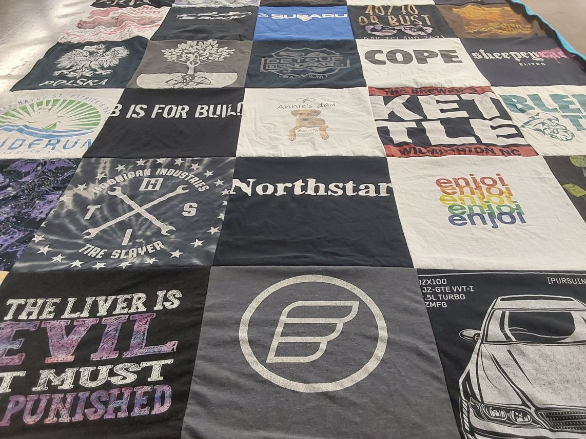 T-shirt quilt with automotive, design themes by Patrick from NC
