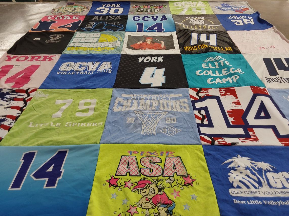 T-shirt quilt from york high school by Briana from TX