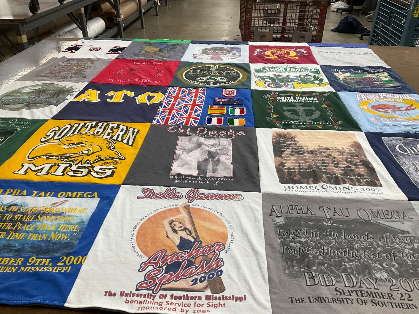 T-shirt quilt from university of southern mississippi by Robert from AL