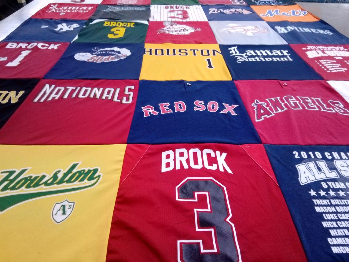 T-shirt quilt featuring houston astros, boston red sox by Michelle  from TX