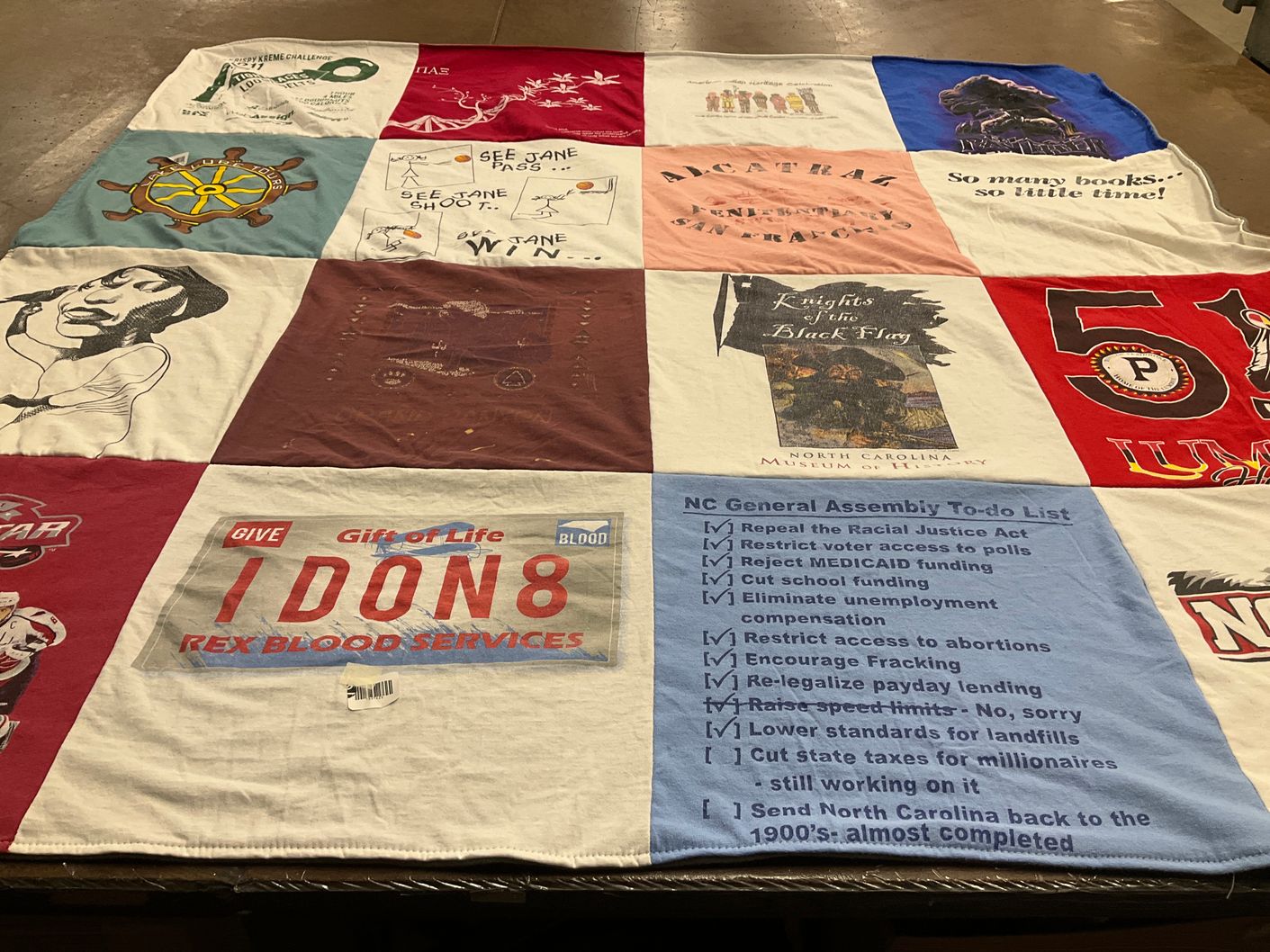 T-shirt quilt from university of north carolina by Carol from NC