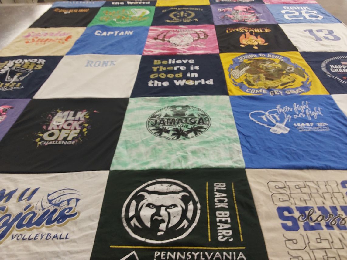 T-shirt quilt featuring james madison university volleyball by PATRICIA from PA