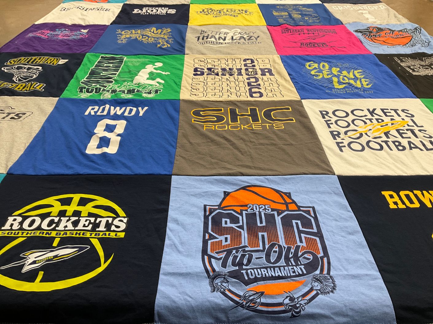 T-shirt quilt featuring rockets basketball team, rockets football team by PATRICIA from PA