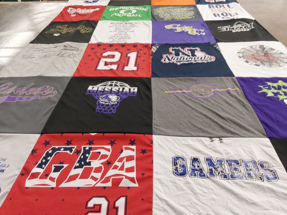 T-shirt quilt from messiah university by Tina from MO