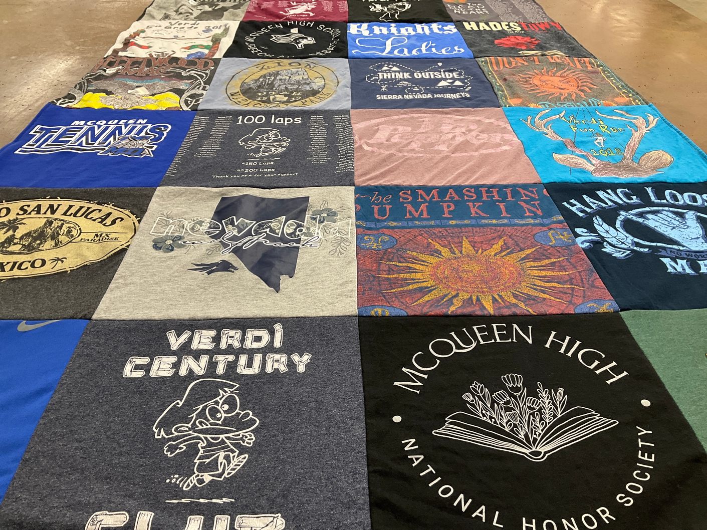 T-shirt quilt from mcqueen high school by Daniel from NV