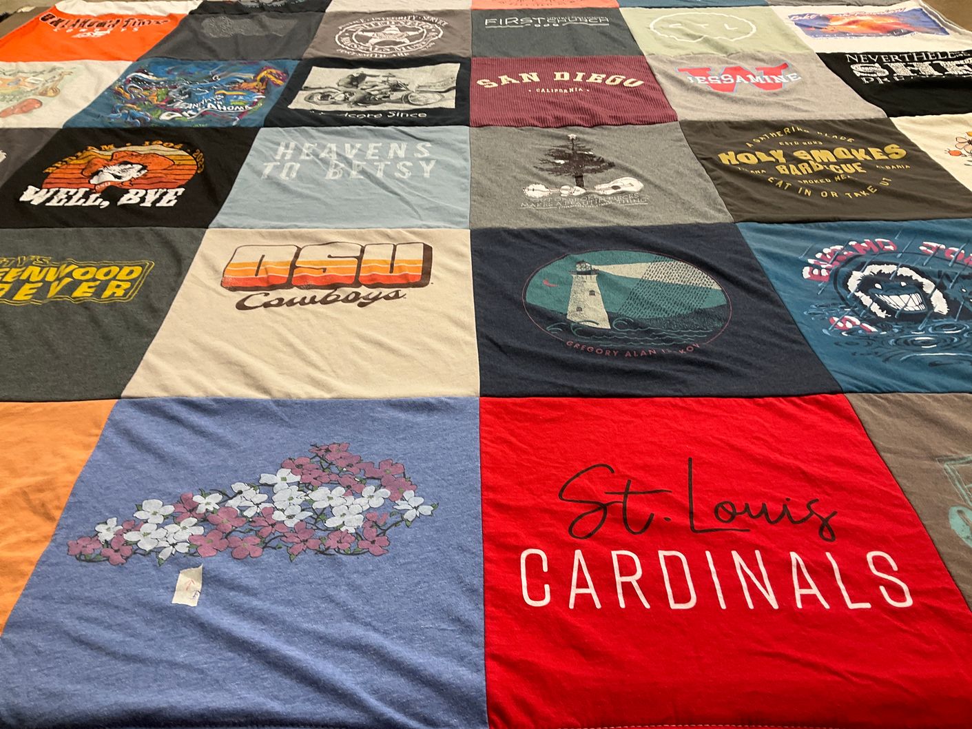 T-shirt quilt featuring st. louis cardinals by Carol from KY