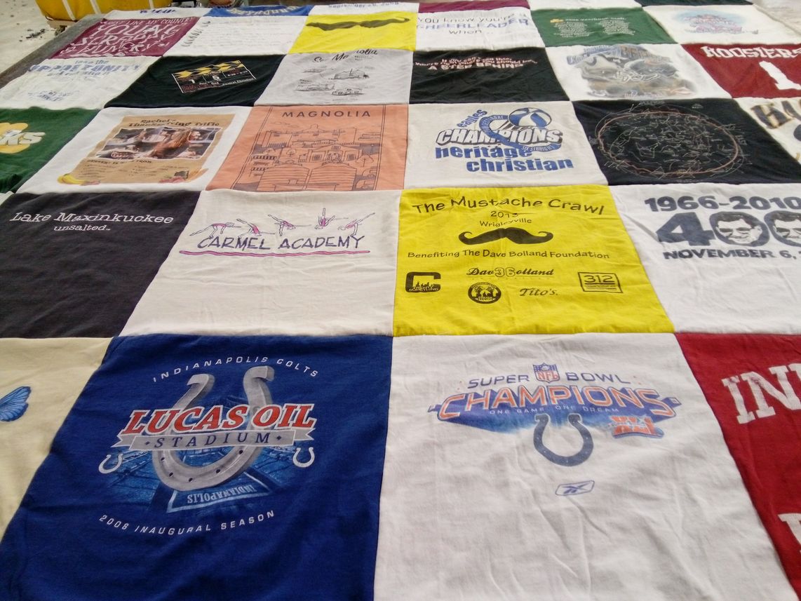 T-shirt quilt featuring indianapolis colts by Lexi from NC