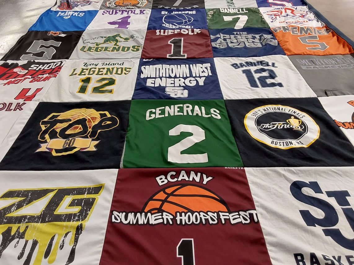 T-shirt quilt from st joseph's university by NOREEN from NY