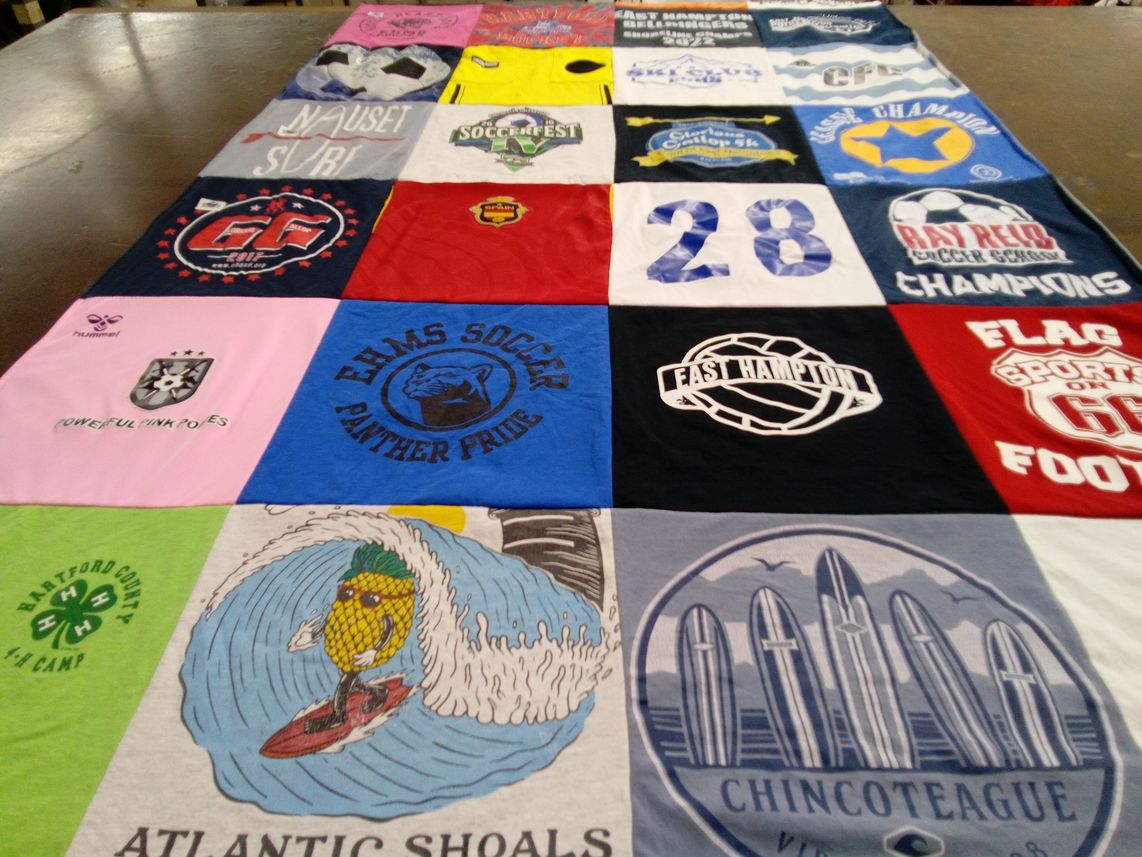 T-shirt quilt from eastern hampton middle school by Nicole from CT